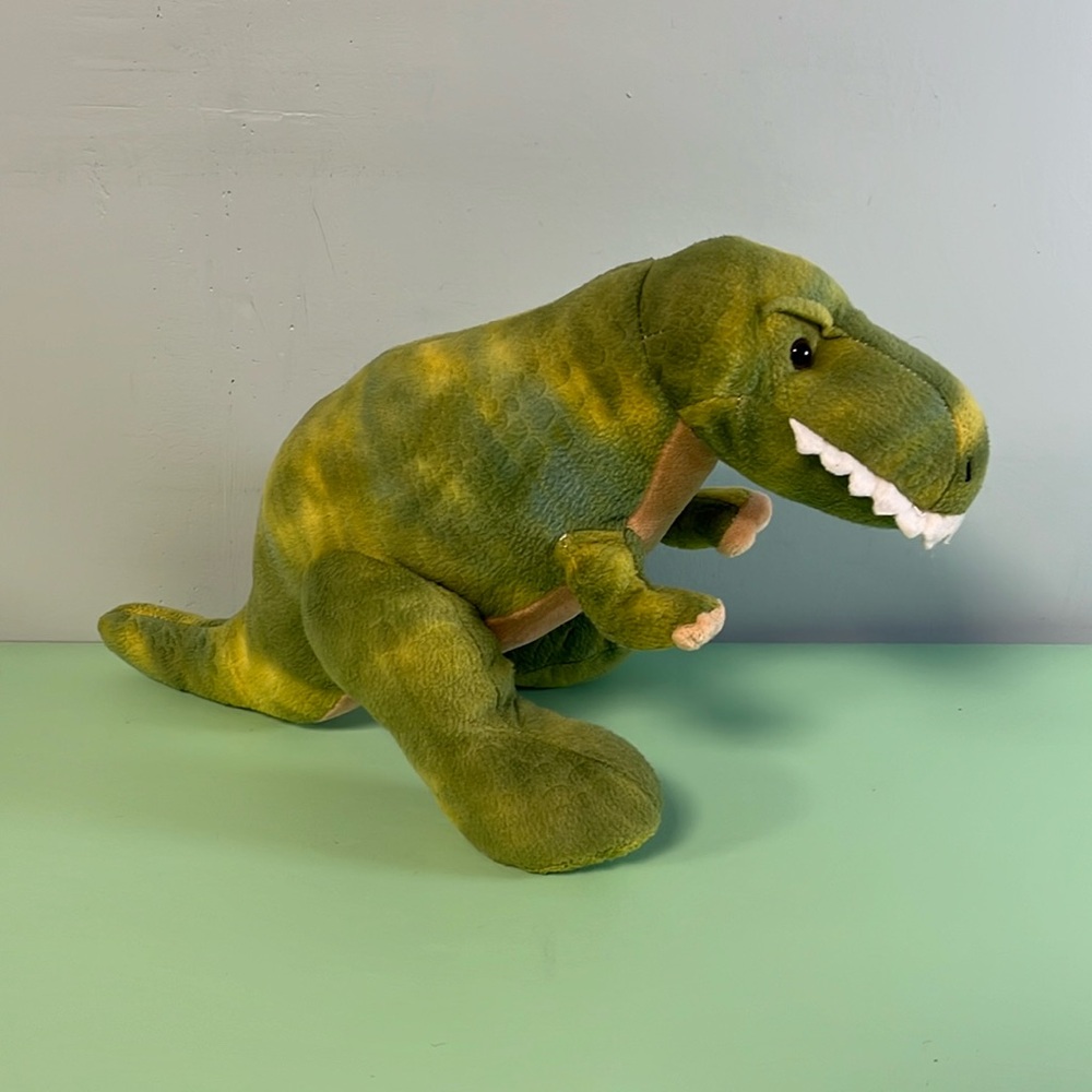 Kid Connection Green & Tan 9” Tall T Rex Dinosaur Plush Stuffed Animal Kids Toy